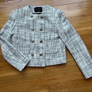 Beige and black jacket with buttons
